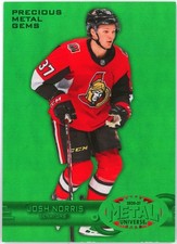 2020-21 Metal Universe Retro Precious Metal Gems Green Josh Norris #007/100