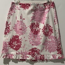 TUTU FRENCH Skirt Women Sz 6 White Pink Pixie Feminine Girly Short Ruffle Bottom