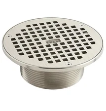 Zurn, ZN400-6B, 6" Round Drain, Polished, Nickle Bronze, Floor Drain
