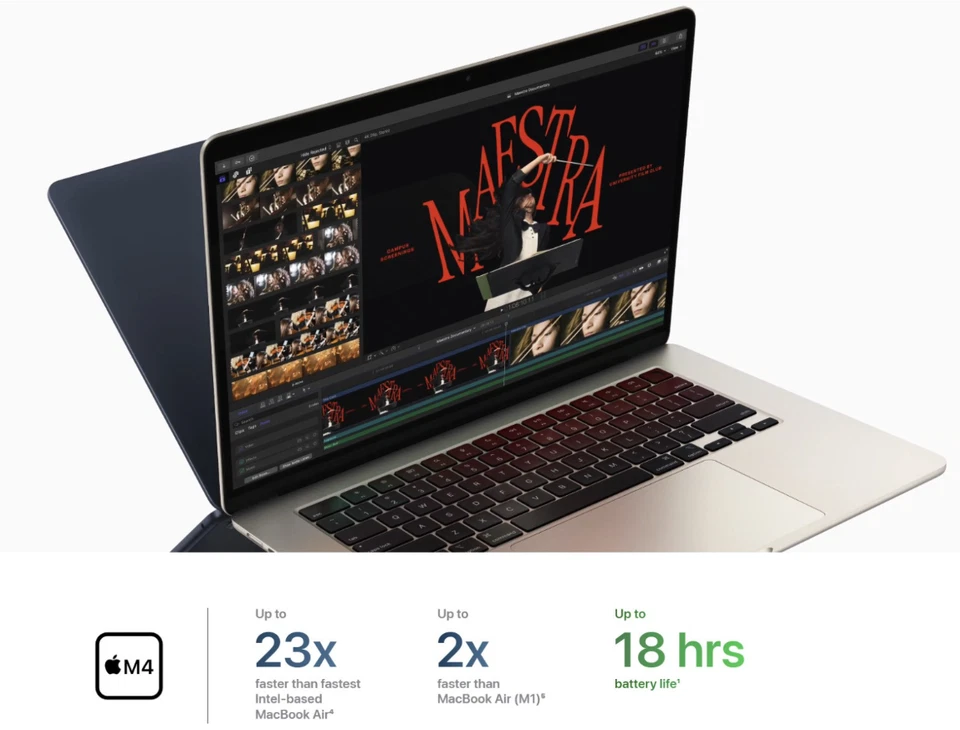 Apple MacBook Air 13.6" W/ Touch ID 2025, Sky Blue 16GB RAM/256SSD, Factory Seal - Image 2 of 4