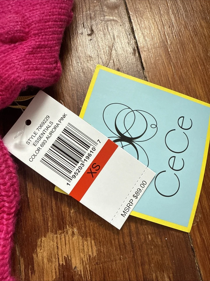 CeCe女式粉色XS毛衣-趣味袖 — 第 4/4 张图片