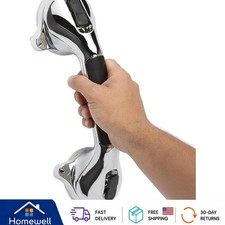 Incremental Stability: 12" Suction Cup Grab Bar for Bathroom Safety Support