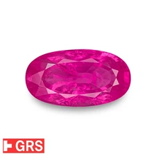GRS Certified BURMA Ruby 10.25 Ct. Natural Untreated OVAL Pink-Red EXCLUSIVE
