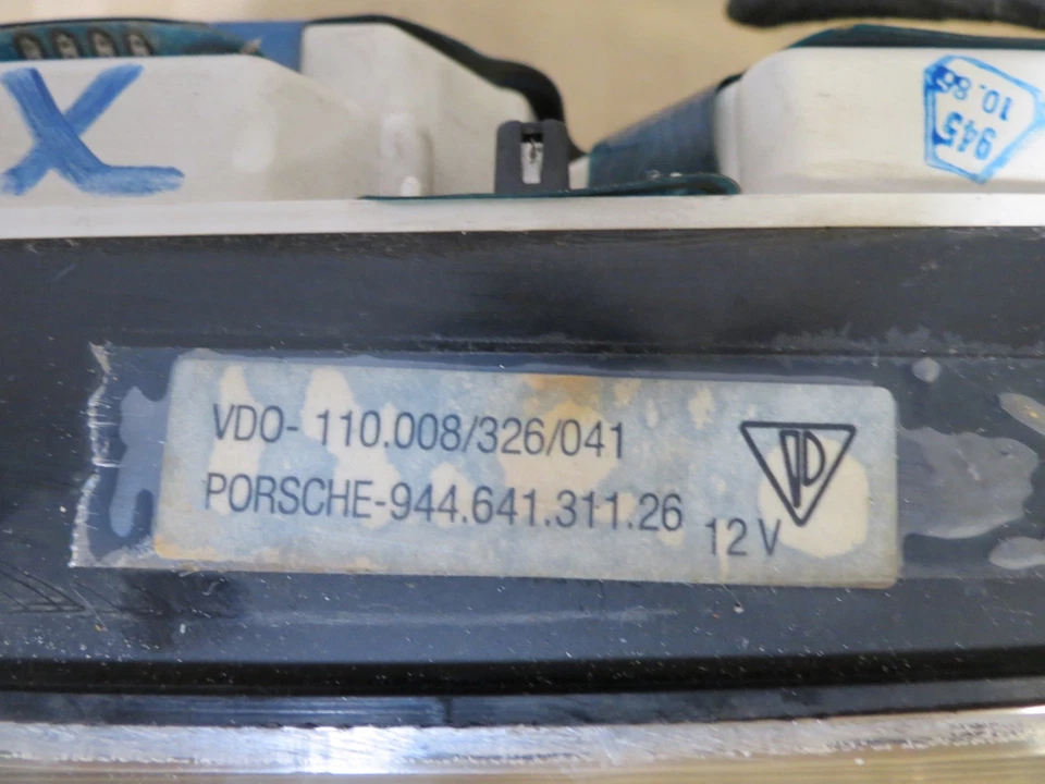 85 86-88 Porsche 944 Instrumento Velocímetro 160 MPH 298k 944641311 94464131126 Foto 4 de 4