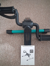 Folding Exercise Bike Pedal Trainer Foldaway/Compact Black & Green w/ Manual