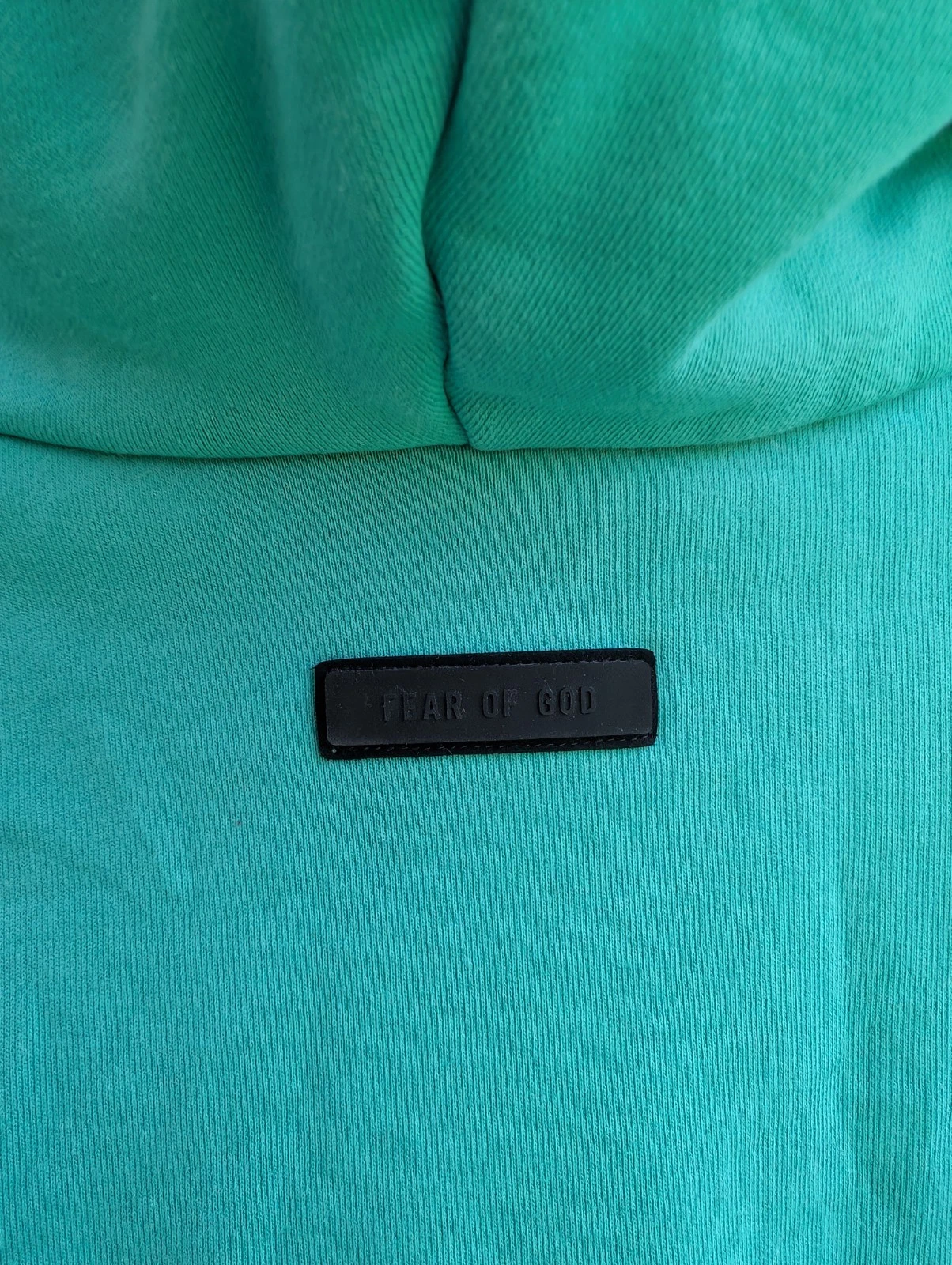 Felpa con cappuccio Fear Of God Essential Pull Over verde foglia come nuova taglia XL streetwear