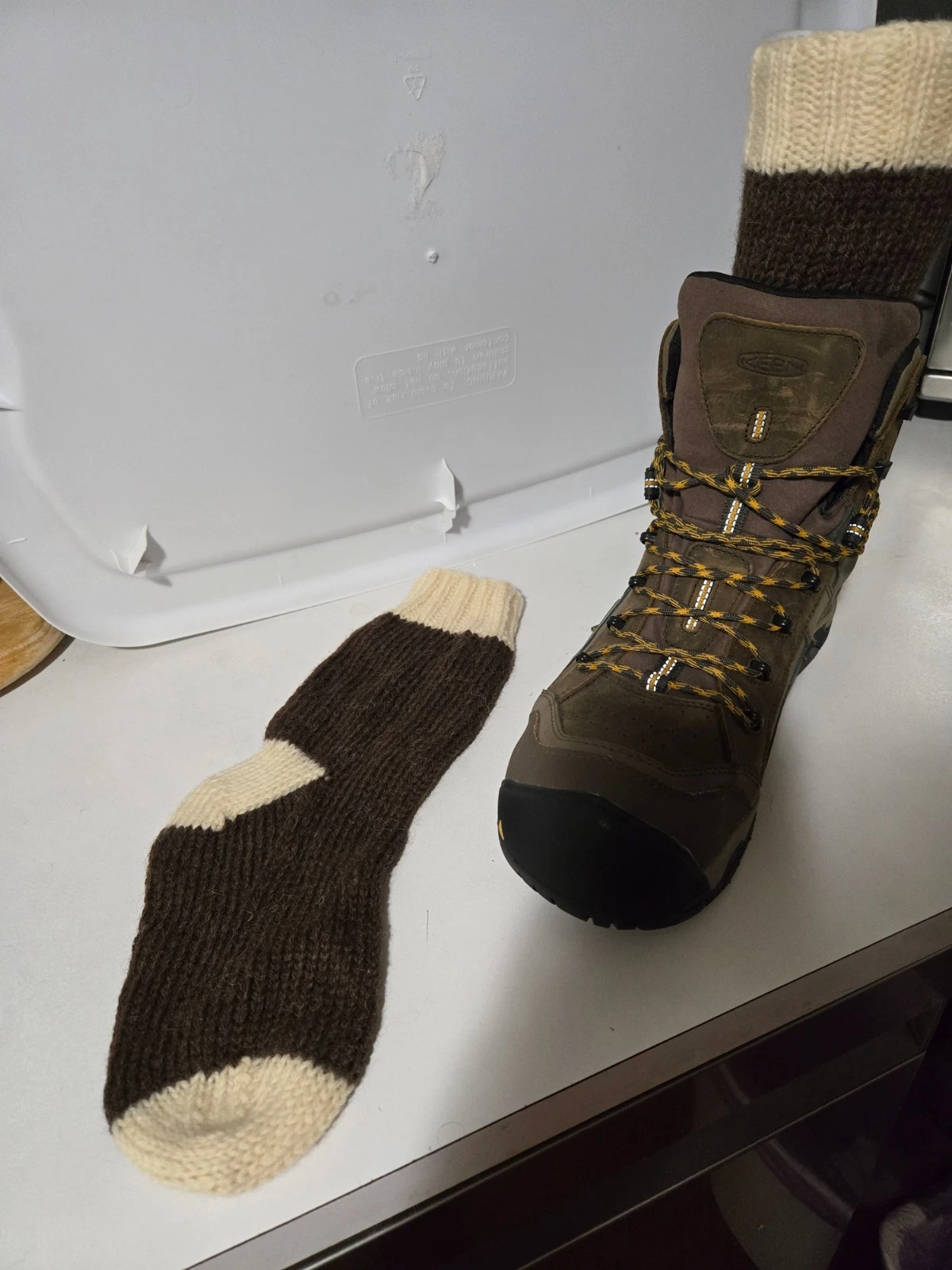 HAND KNIT MEN'S WOOL SOCKS 9-10" Thick Warm Hand knit in U.S.A