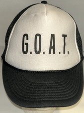 GOAT TRUCKER HAT CAP ADJUSTABLE SNAPBACK GREATEST OF ALL TIME HAT THE GOAT
