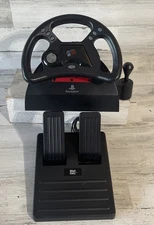 Mad Catz Racing Analog Steering Wheel & Pedals for Playstation 1 PS1 Vintage