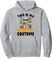 Brain Rot Costume Halloween Gamer Funny Unisex Hooded Sweatshirt