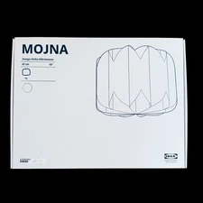 IKEA MOJNA Textile White Pendant Lamp Shade Height 15"' Diameter 19" (Shade Only