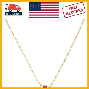 Authentic Dainty 18K Gold Plated Lucky Four Leaf Clover Necklace for Women - 16.3" Chain