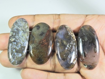 188Cts. Natürlicher Türkischer Stabachat Oval Cabochon Lose Gemtone 4 Stück Lot