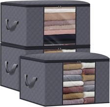Clothes Storage Bags 100L 3 Pack , Large Capacity Blanket Storage