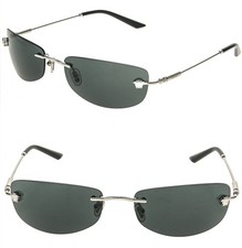 VERSACE VE2279 Runway MEDUSA Stud Silver Black Wrap 2279 Unisex Oval Sunglasses