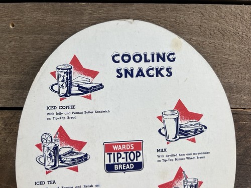 Vintage Tip Top Bread Cardboard Sign STARS Ward Bread - Picture 6 of 7