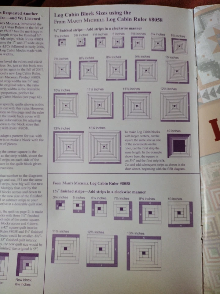 Log Cabin ABC's Quilt book Paperback By Marti Michell - Image 4 of 4