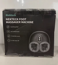 Nekteck Shiatsu Foot Massager Machine with Soothing Heat - Gray