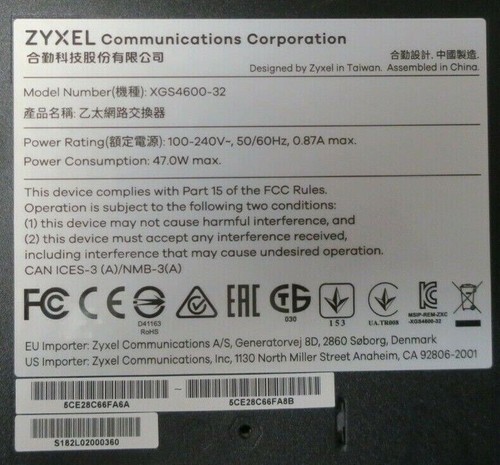 Zyxel XGS4600-32 28-Port GbE L3 Managed Switch with 4x SFP+ Uplink 1U Switch - 第 3/4 張圖片