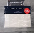 NEW Ralph Lauren Home Cream Olivia Collection Mirada Cotton King Flat Sheet