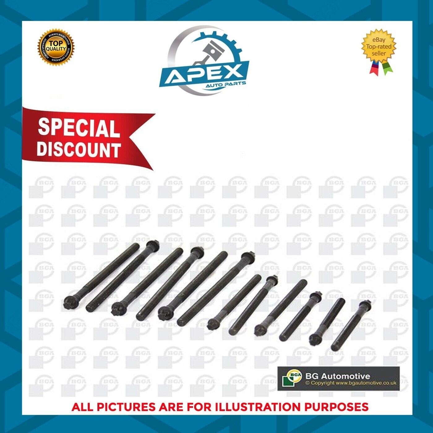 BMW N43 B20 N46 B20 Bulloni Kit 2.0 Benzina Motore 1 3 5 Serie X1 X3 Marca BGA