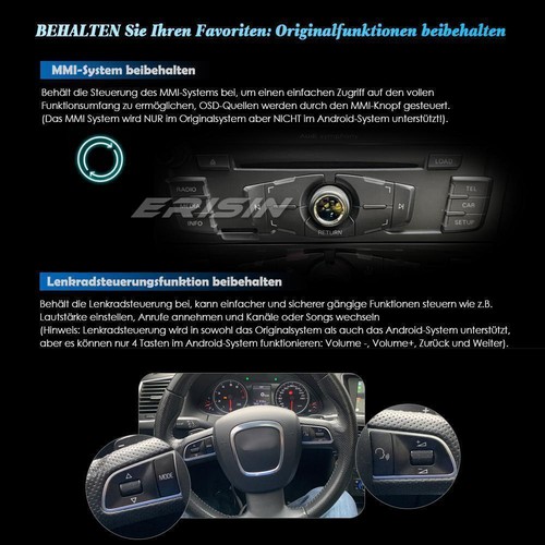12.3" 8-Kern 8GB+128GB IPS Android 13 GPS Autoradio CarPlay DAB+DSP für Audi Q5 - Bild 4 von 19