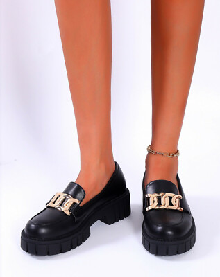 Damen Slipper Halbschuhe Mit Blockabsatz Damen Plateau Halbschuhe