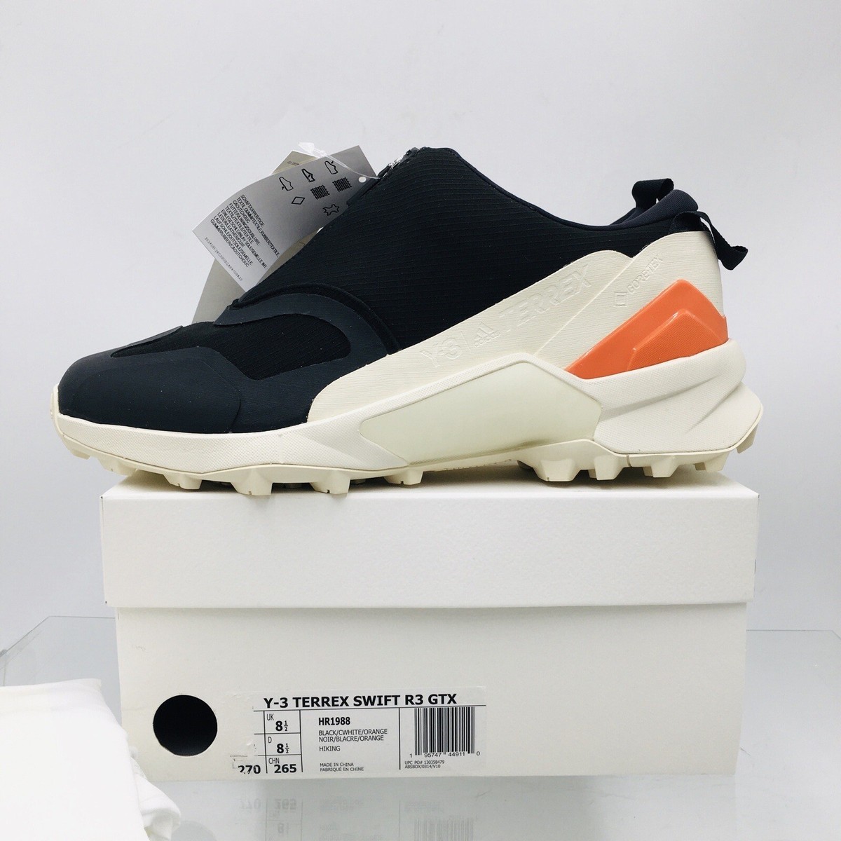 Size 9 Men's - adidas Y-3 Terrex Swift R3 Gore-Tex Black/Cream