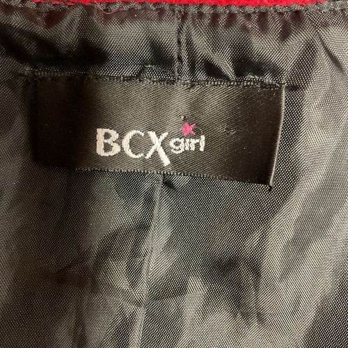 BCX Girl's Wool Blend Plaid Coat Jacket Red Black Size M Outdoor Holiday - Picture 4 of 7