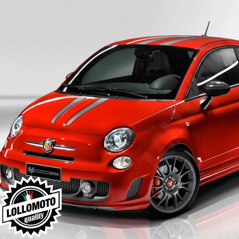 LOLLOMOTO Kit Fasce Adesive Strisce Abarth Tributo Ferrari 695 Bande Tuning