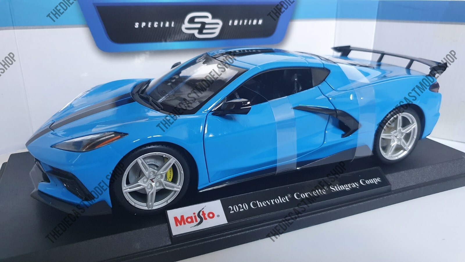 MAISTO 1:18 Scale Chevrolet Corvette Stingray Coupe Blue -Diecast Model Car