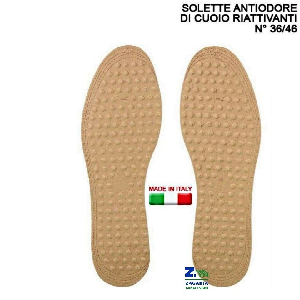 JUMBO SOLETTE SOTTOPIEDE IN CUOIO RIATTIVANTE ANTIODORE ANTISUDORE UNIVERSALI UNISEX