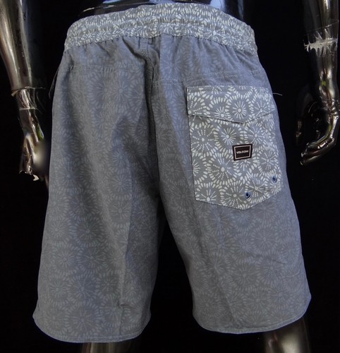 New Volcom 4Way Stretch Flour Jammer Blue Mens Trunks Boardshorts Short SHRT-92 - Picture 3 of 3
