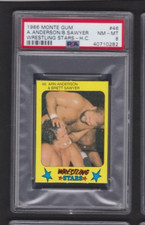 1986 MONTY GUM SUPER WRESTLING #46 ARN ANDERSON/BRETT SAWYER PSA 8 NM-MT TOP POP