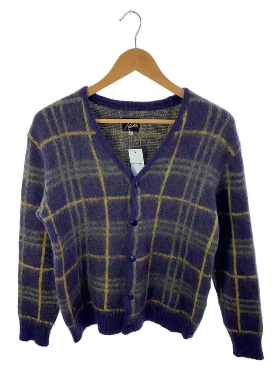 Needles Cardigan 20AW Mohair HM272 (Thick S Purple Check Needles Cardigan 20AW Mohair HM272 (Thick S Purple Check
