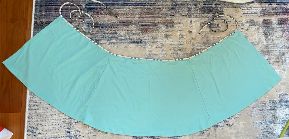 BURBERRY LONDON NATACIÓN PLAYA BIKINI CUBIERTA INFERIOR FALDA AZUL CIELO/NOVA CHECK RIBETE M Foto 4 de 4