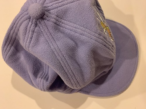 Vtg NWT Disney Tinker Bell Women's Lavender fleece embroidered Newsboy Hat Cap - Afbeelding 9 van 10