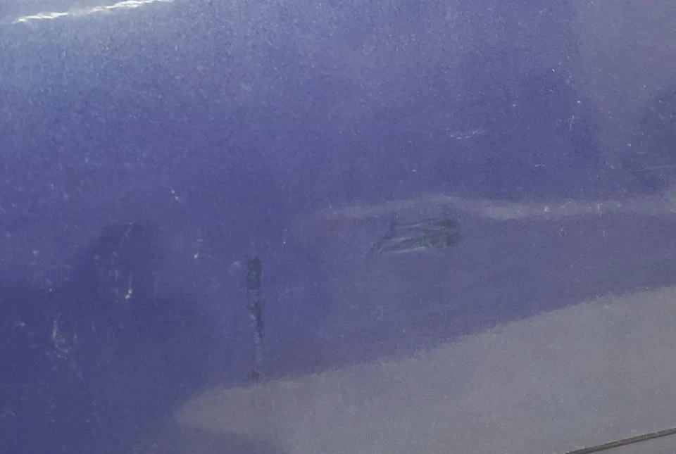 Puerta delantera derecha carcasa desnuda tiene desgaste OEM 96 97 98 Suzuki X90 azul 2 puertas tracción trasera Foto 4 de 4