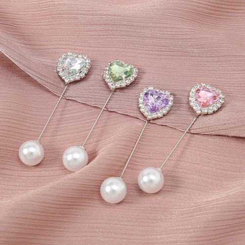 2pcs Women Hijab Pearl Pins Scarf Safety Clip Pins Muslim Headscarf Pins Brooch - Picture 33 of 40