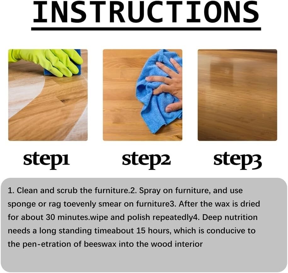 2pcs Natural MicroMolecularized Beeswax Spray, Bees Wax Furniture