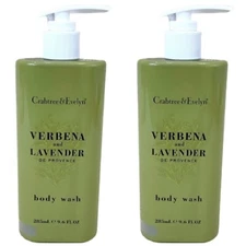 Crabtree & Evelyn Verbena Lavender Body Wash Shower Gel 285ml Set of 2