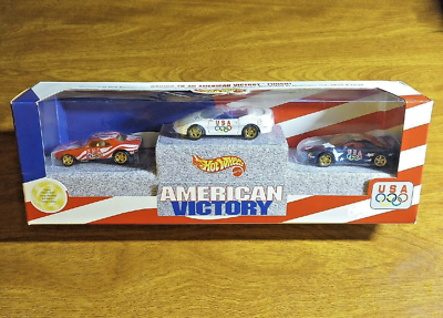 Hot Wheels American Victory 3-Pack Set USA Olympics 1996 '93 '67