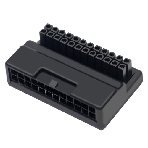 ATX Motherboard Female 24Pin to 24pin Male 90 Degree Power Adapter Mainboard n - Picture 3 of 18