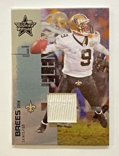 2007 Rookies & Stars Drew Brees Football Game Worn Patch #101 Saints #d 20/100