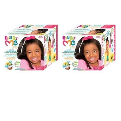 2x Just For Me No-Lye Conditioning Creme Relaxer Kit Super