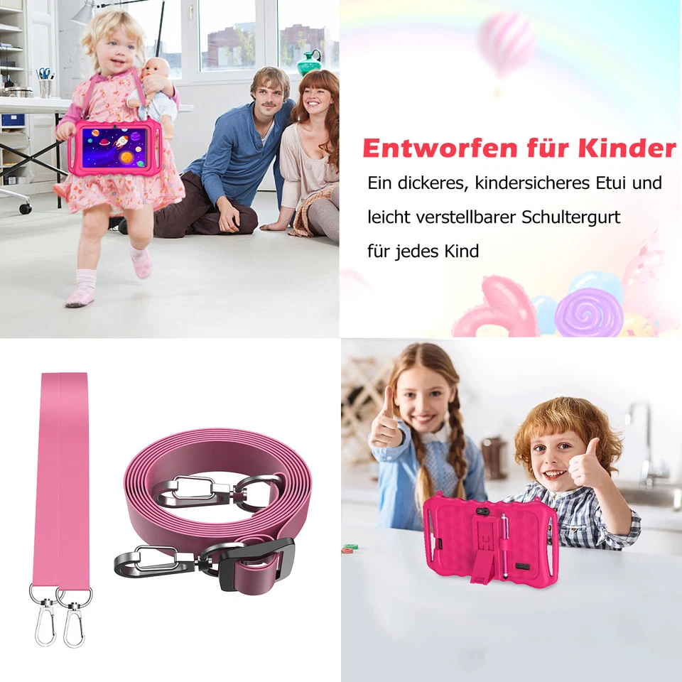 XGODY 7.0" Android 12.0 Kids Tablets PC 3GB+32GB Quad Core WIFI6.0 Bluetooth4.2 - Immagine 3 di 4