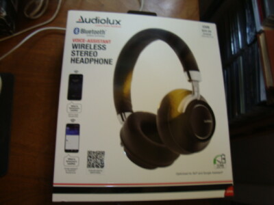 Audiolux Bluetooth Voice Assist Wireless Stereo Headphones for Siri or Goog New 