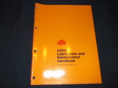 DJB D350C ARTICULATED DUMP TRUCK OPERATION & MAINTENANCE BOOK MANUAL