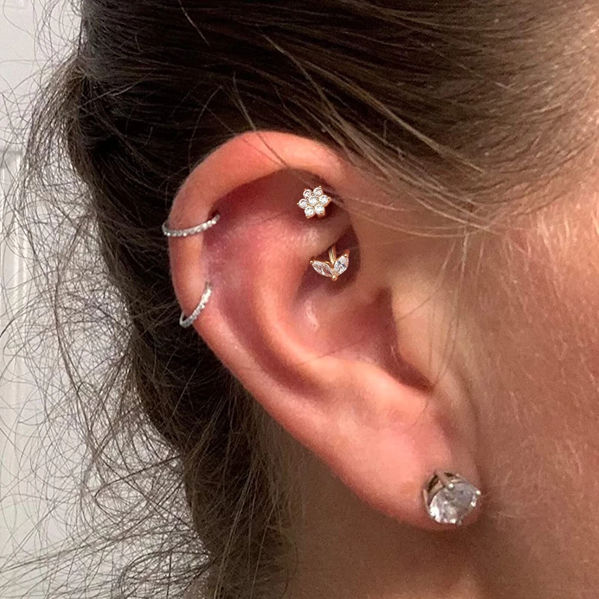 Daith with shop barbell