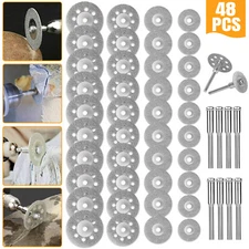 48Pcs Diamond Cutting Wheel For Dremel Rotary Tool Die Grinder Cut Off Disc Set